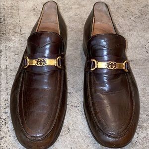 Vintage Men's Gucci Leather Loafers
